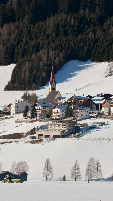 blick auf kematen im winter
