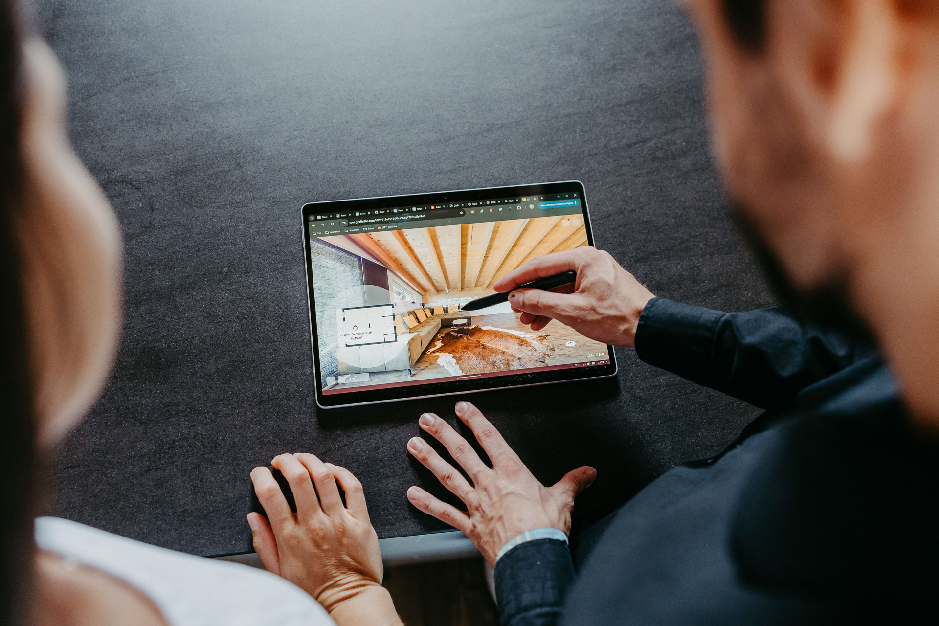 blick auf das digitale expose