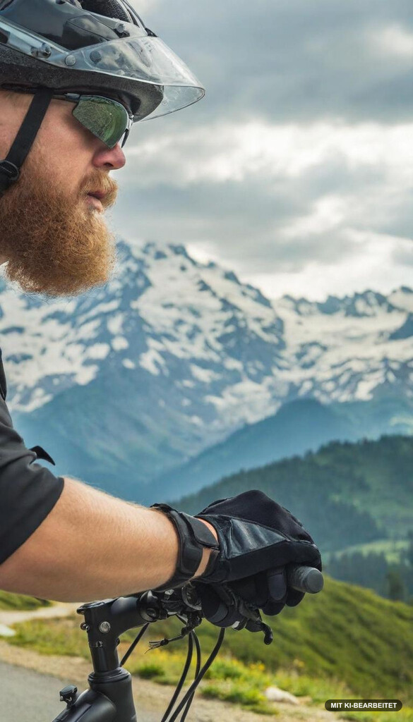 radfahrer in den alpen