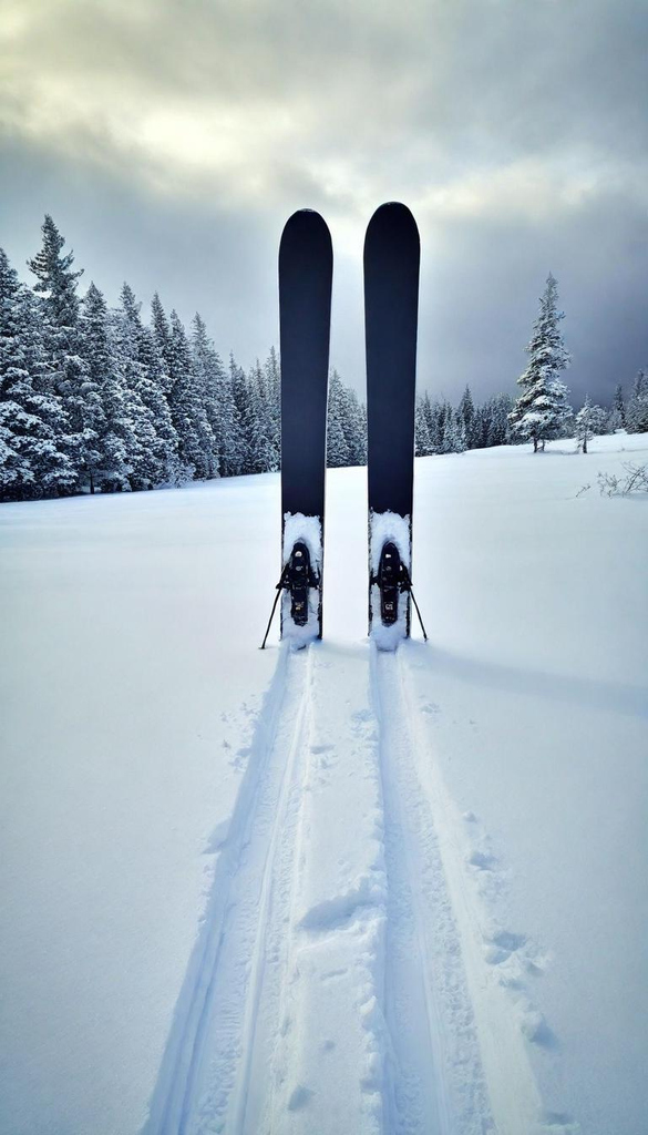 skier im schnee
