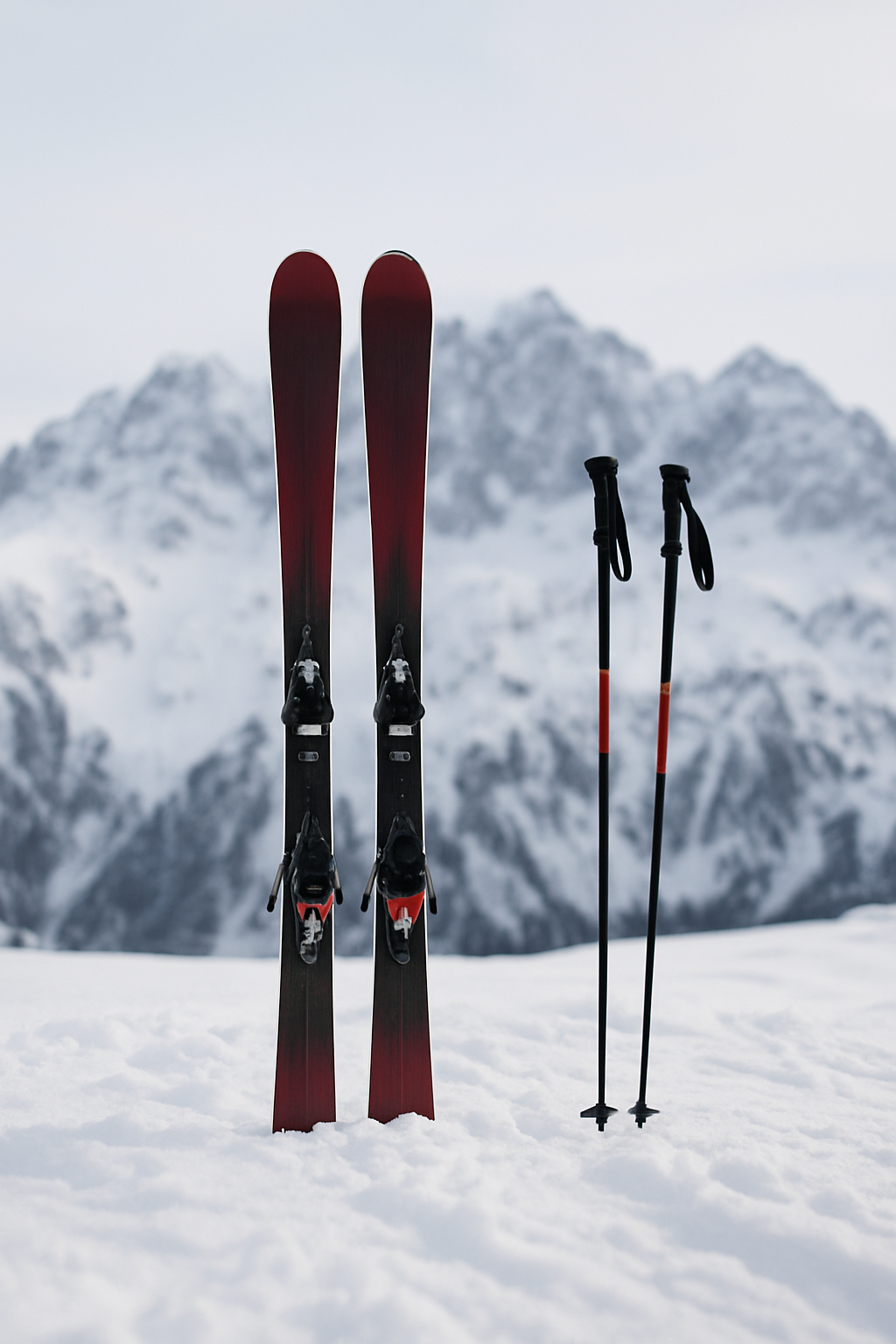 skier vorm wilden kaiser im winter