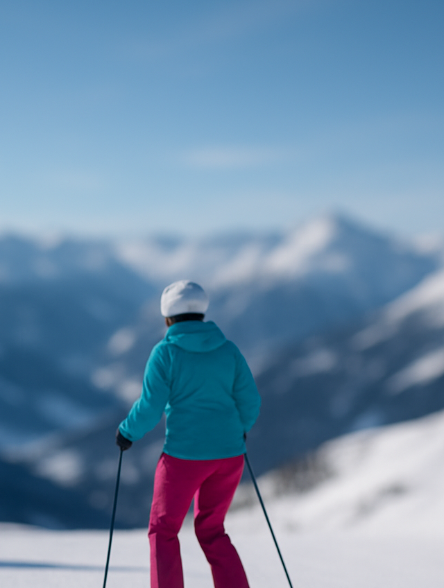 frau bei skiing im zillertal