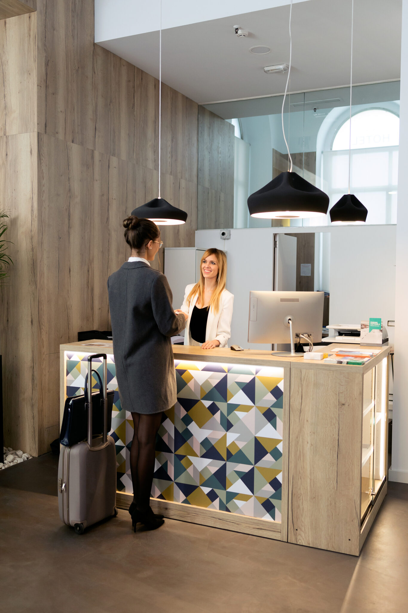 blick in eine rezeption