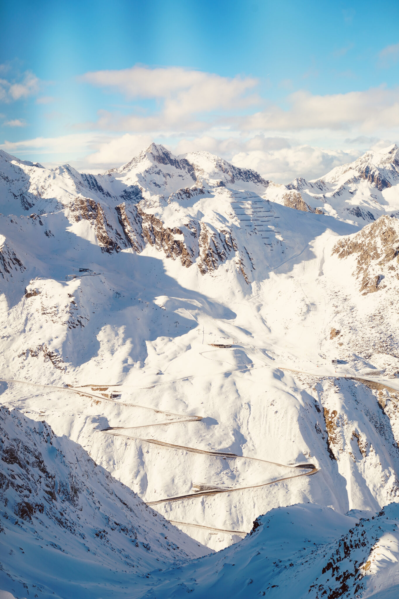 blick auf hochsölden im ötztal